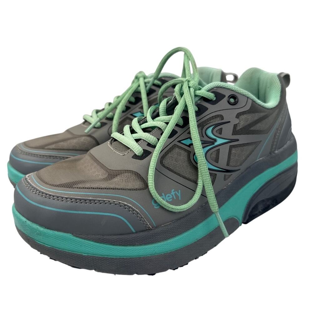 GDEFY by Gravity Defyer ION Gray Teal Women Athletic Shoe size 9
